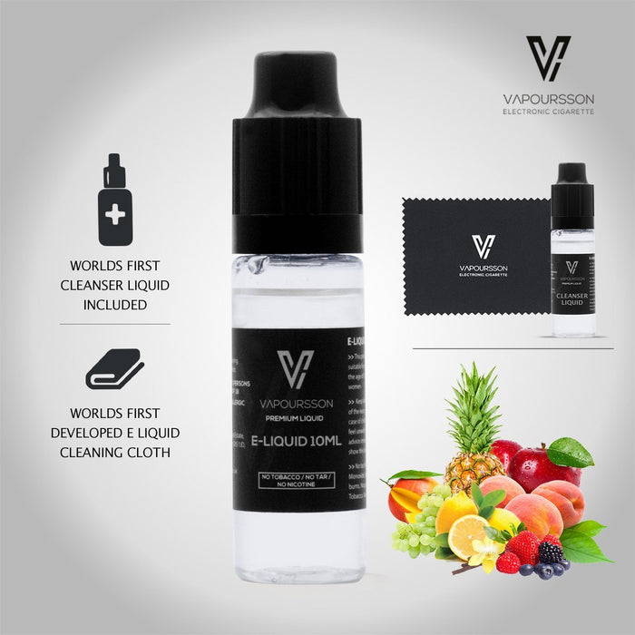 Vapoursson e-Liquid - Cleanser Pack 0mg 10ml Bottle x 6 Pack | Cigee