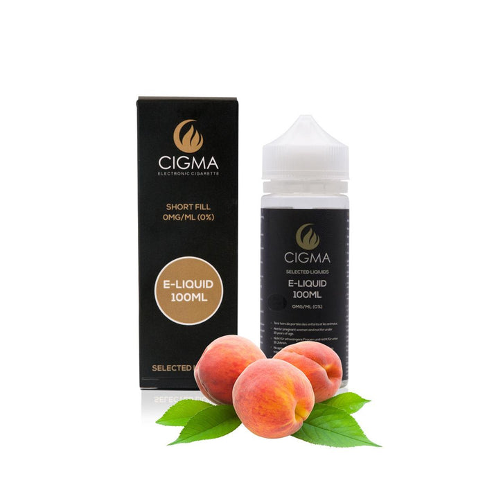 Cigma Vape Clearomizer for Cigma Slim Battery e-Cigarette + Cigma e-Liquid - Peach 0mg 100ml Shortfill