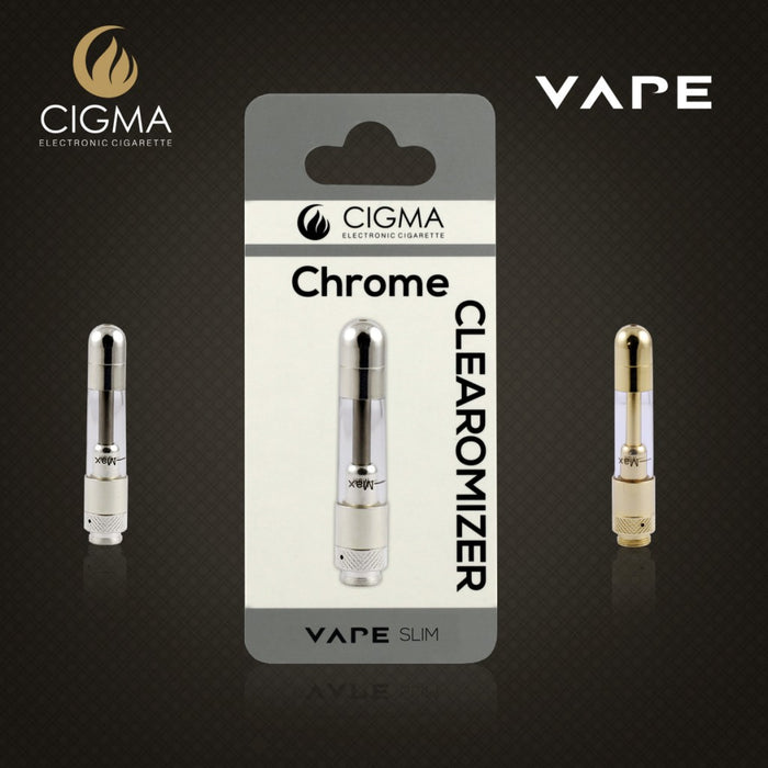 Cigma Clearomizer for Cigma Vape e-Cigarette - Slim - Chrome | Cigee