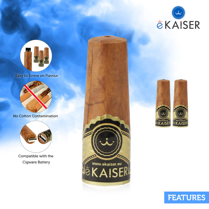 eKaiser e-Cigar Cartomizer - Classic Cigarette 0mg x 2 Pack | Cigee