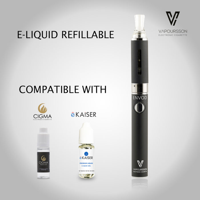 Vapoursson Envod e-Cigarette - Refillable & Rechargeable Starter Kit | Cigee