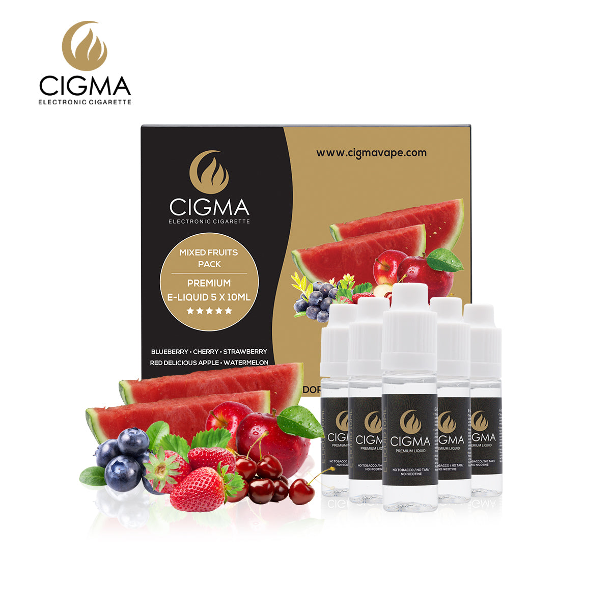 E-Liquid For Cigarettes|Mixed Fruits | 0mg | Nicotine-Free |10ml|Cigma CIGEE.COM E-Liquid For Cigarettes|Mixed Fruits | 0mg | Nicotine-Free |10ml|Cigma CIGEE.COM