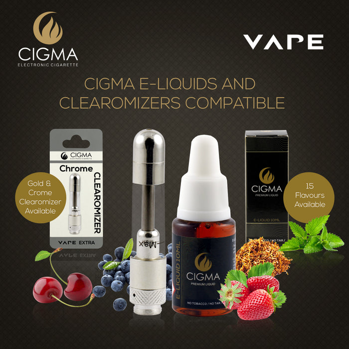 Cigma e-Cigarette Extra White - Refillable & Rechargeable Starter Kit | Cigee