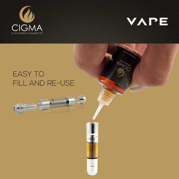 Cigma e-Cigarette Extra White - Refillable & Rechargeable Starter Kit | Cigee