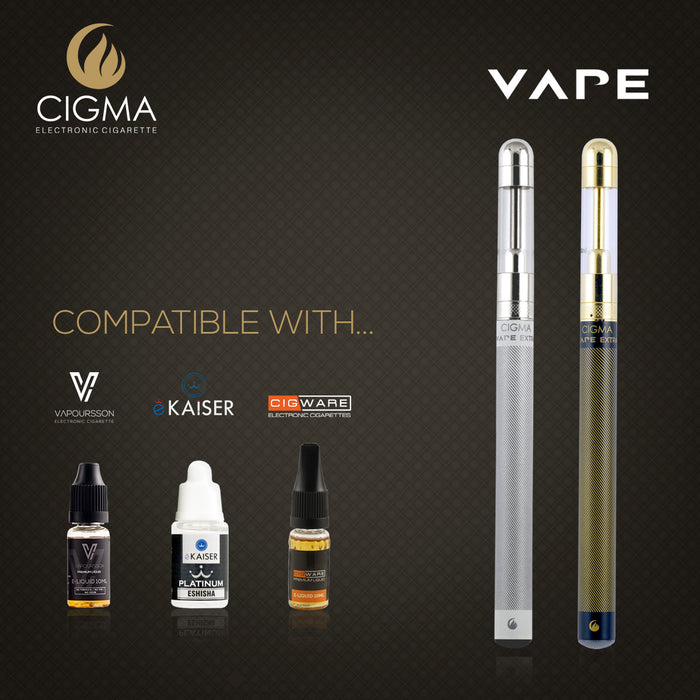 Cigma e-Cigarette Extra White - Refillable & Rechargeable Starter Kit | Cigee