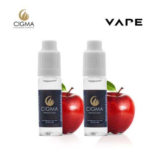 E-liquids,0mg,10ml,2 Pack,Cigma,Apple