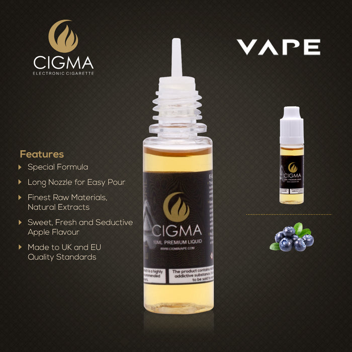 Cigma e-Liquid - Blueberry 6mg 10ml Bottle | Cigee