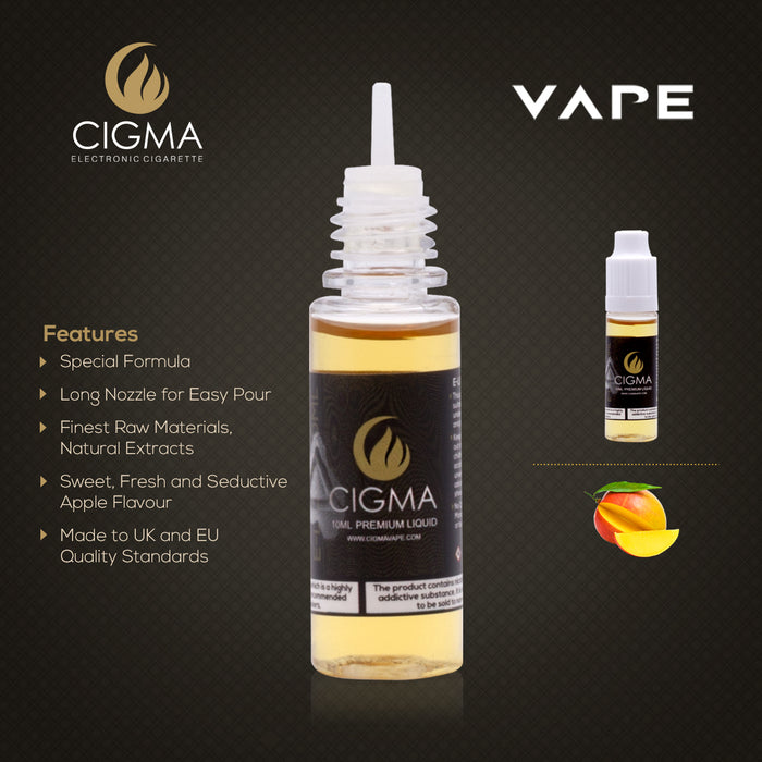 Cigma e-Liquid - Mango 3mg 10ml Bottle | Cigee