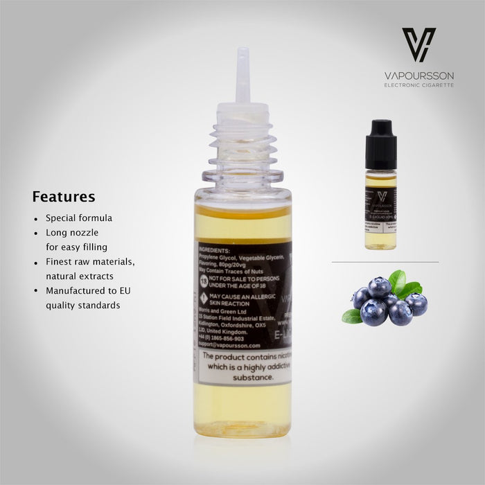 Vapoursson Blueberry 18mg/ml (80PG/20VG) 10ml Bottle - Vapoursson - CIGEE E-liquids