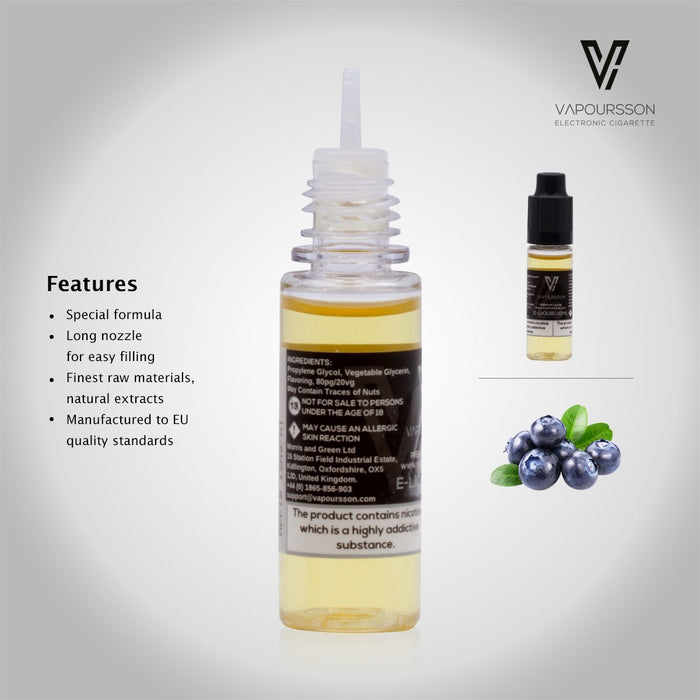 Vapoursson e-Liquid - Blueberry 12mg 10ml Bottle | Cigee