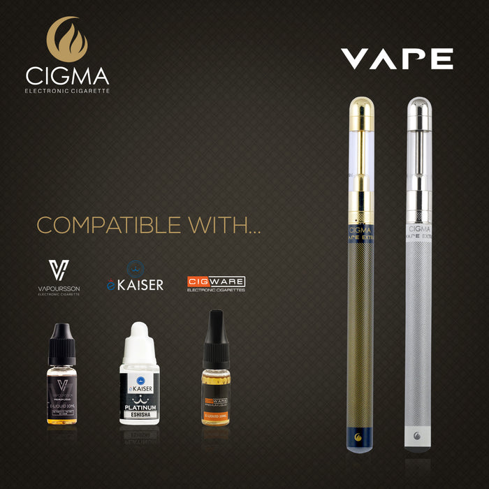 Cigma e-Cigarette Extra Black - Refillable & Rechargeable Starter Kit | Cigee