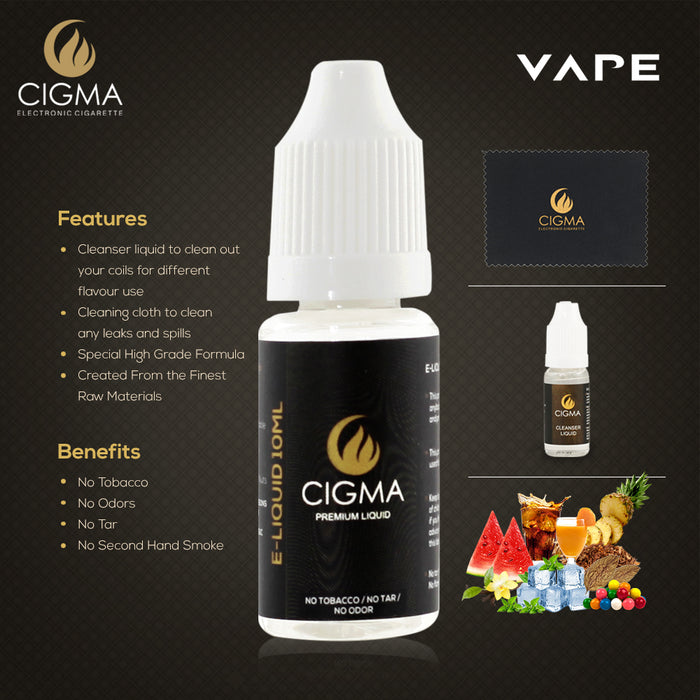 Cigma Mixed Fruit Cleanser Pack | 10 X 10ml E Liquid | Cleanser Liquid - Cigma - CIGEE E-liquids