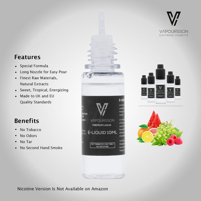 Vapoursson e-Liquid - Flavour Mix 0mg 10ml Bottle x 5 Pack | Cigee
