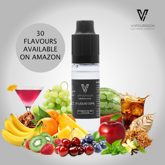 Vapoursson e-Liquid - Flavour Mix 0mg 10ml Bottle x 5 Pack | Cigee