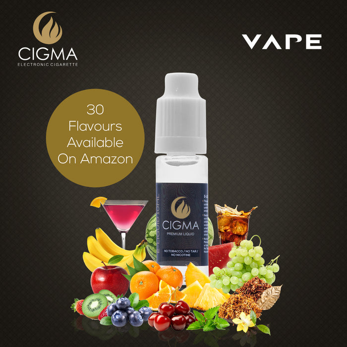 Cigma e-Liquid - Icy Fruit Blast 0mg 10ml Bottle x 5 Pack | Cigee
