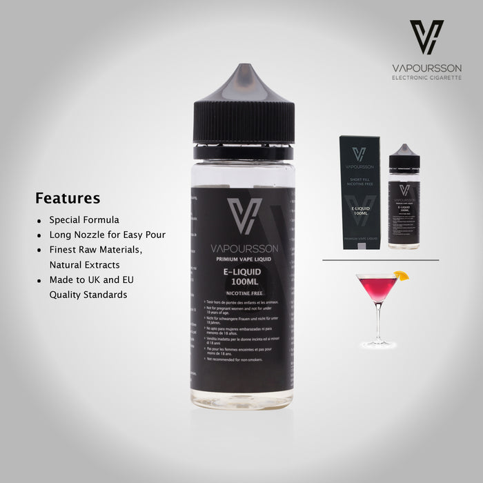 Vapoursson e-Liquid - Cocktail 0mg 100ml Shortfill | Cigee