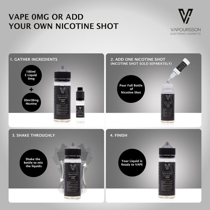 Vapoursson e-Liquid - Cocktail 0mg 100ml Shortfill | Cigee