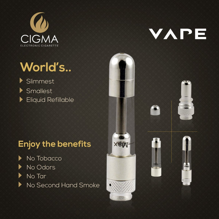 Cigma Clearomizer for Cigma Vape e-Cigarette - Extra - Chrome