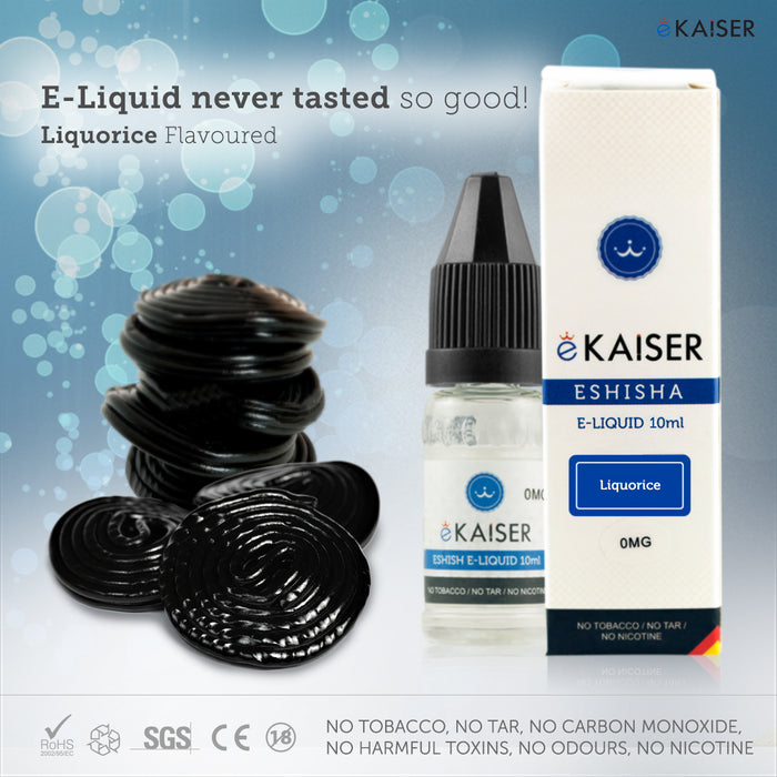 E liquid |Blue eKaiser Range | Liquorice 10ml | Refill For Electronic Cigarette & E Shisha - eKaiser - CIGEE