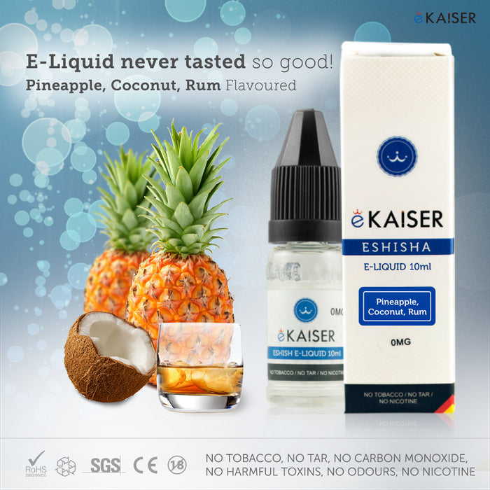 E liquid |Blue eKaiser Range | Pineapple Coconut Rum 10ml | Refill For Electronic Cigarette & E Shisha - eKaiser - CIGEE