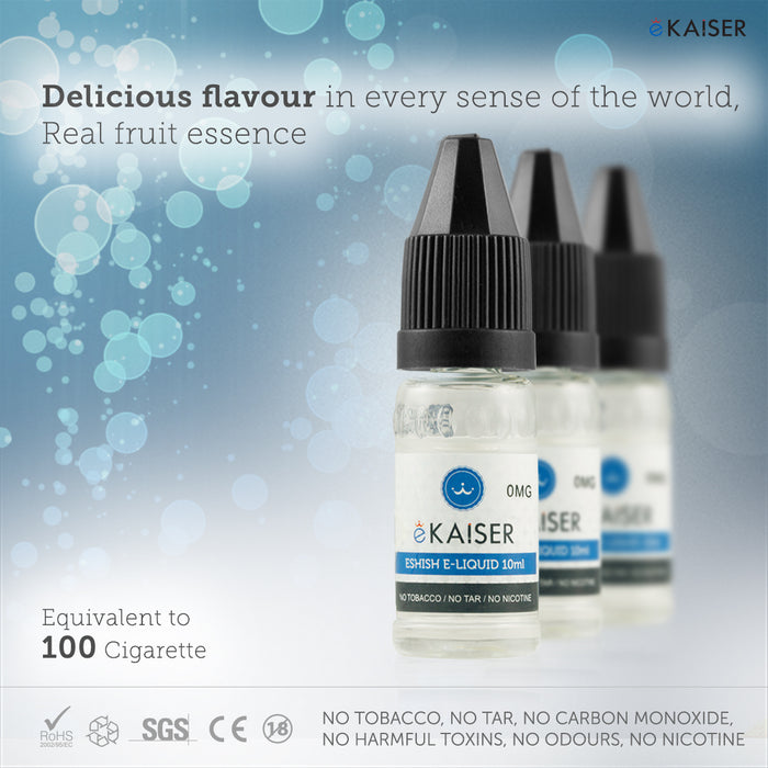 E liquid |Blue eKaiser Range | Apple Kiwi Strawberry 10ml | Refill For Electronic Cigarette & E Shisha - eKaiser - CIGEE