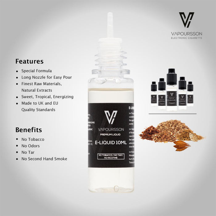 Vapoursson e-Liquid - Menthol 0mg 10ml Bottle x 2 Pack | Cigee