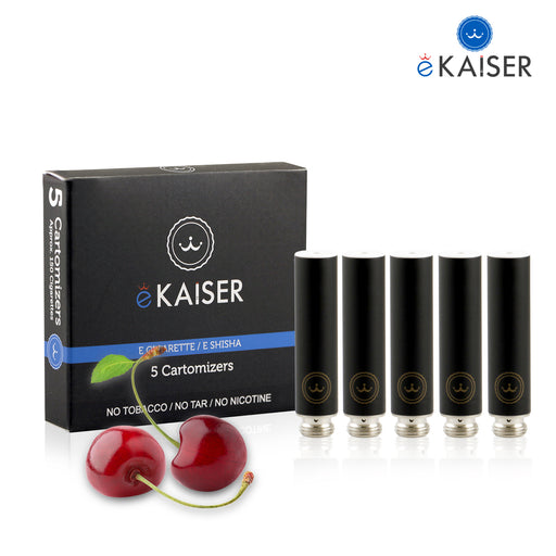 E shisha E Liquid 5 Pack Black Cartomizer Cherry Flavour E-Cigarette for eKaiser Rechargeable eShisha Cigarette