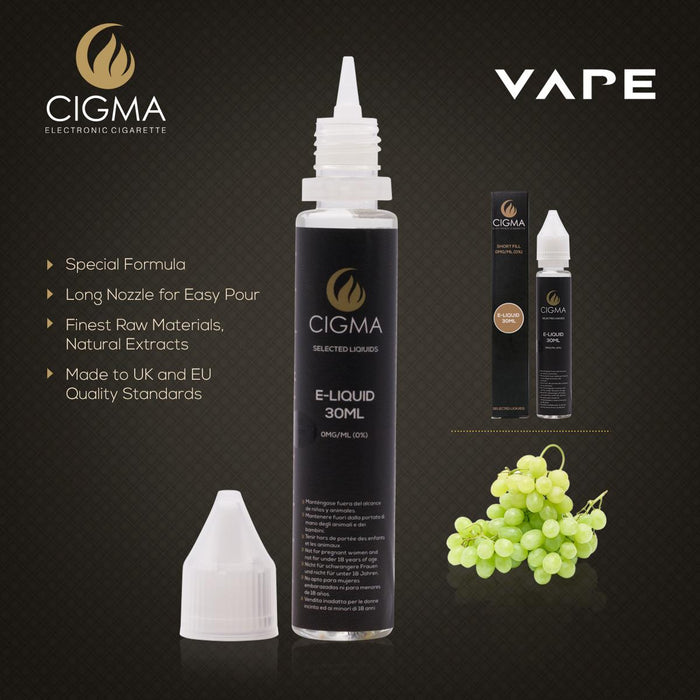 Cigma e-Liquid - Grape 0mg 30ml Shortfill | Cigee