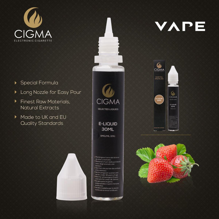 Cigma e-Liquid - Strawberry 0mg 30ml Shortfill | Cigee