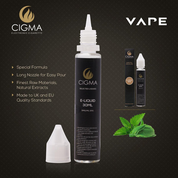 Cigma e-Liquid - Double Mint 0mg 30ml Shortfill | Cigee