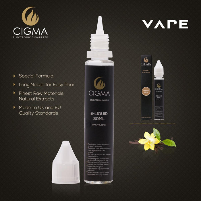 Shortfill, 30ml, 0mg, Cigma, Vanilla