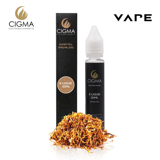 Shortfill, 30ml, 0mg, Cigma, Gold Tobacco