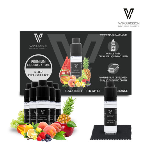 E-liquids,0mg,10ml,Cleanser,6Pack,Vapoursson