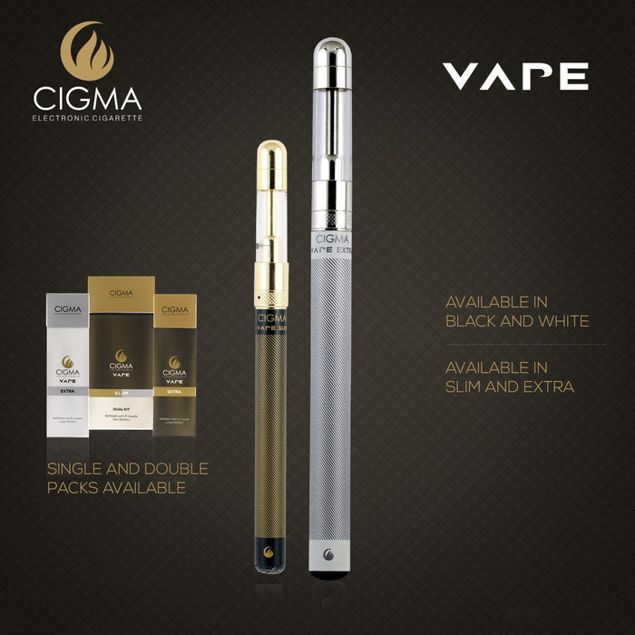 Cigma e-Cigarette Slim White - Refillable & Rechargeable Starter Kit (German) | Cigee