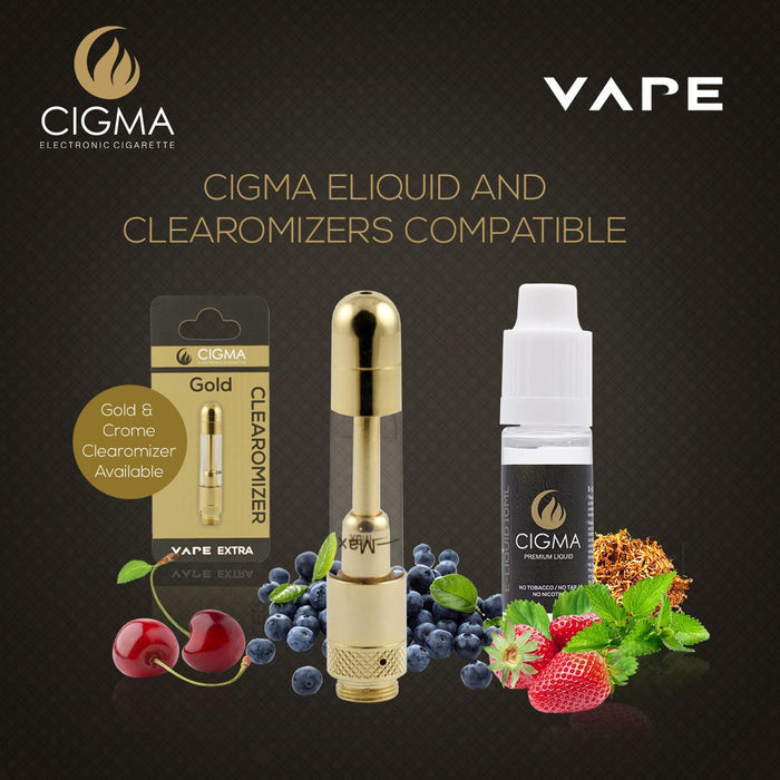 Cigma e-Cigarette Slim Black - Refillable & Rechargeable Starter Kit | Cigee