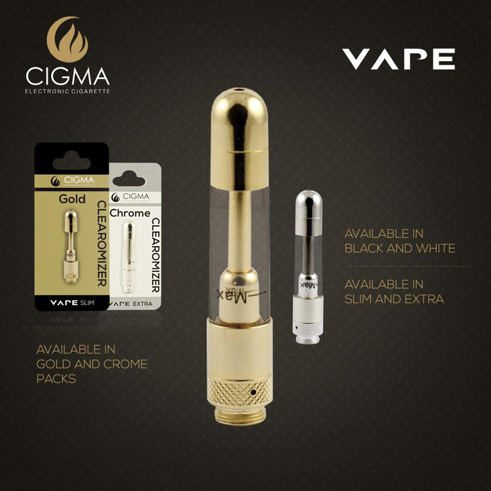 Cigma Clearomizer for Cigma Vape e-Cigarette - Slim - Gold | Cigee