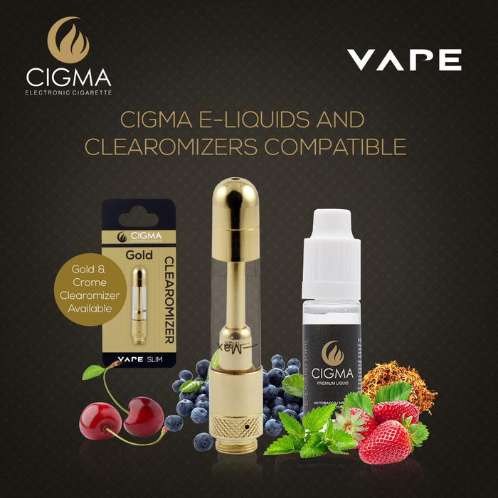 Cigma Clearomizer for Cigma Vape e-Cigarette - Slim - Gold | Cigee