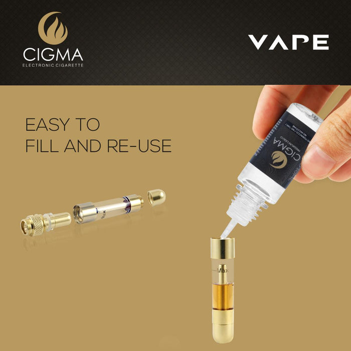 Cigma Clearomizer for Cigma Vape e-Cigarette - Slim - Gold | Cigee