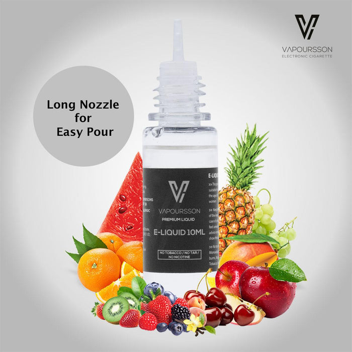 Vapoursson e-Liquid - Mixed Fruit Cleanser Pack 0mg 10ml Bottle x 10 Pack | Cigee