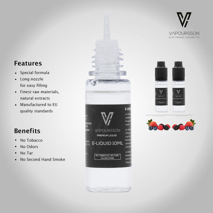 Vapoursson e-Liquid - Berry Mix 0mg 10ml Bottle x 2 Pack | Cigee