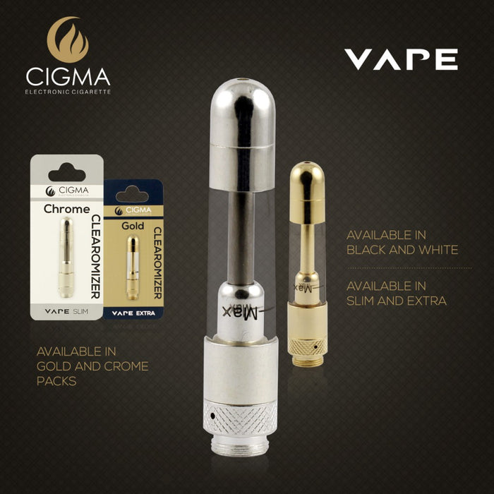 Cigma Clearomizer for Cigma Vape e-Cigarette - Slim - Chrome | Cigee