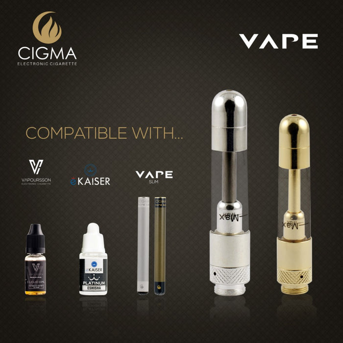 Cigma Clearomizer for Cigma Vape e-Cigarette - Slim - Chrome | Cigee