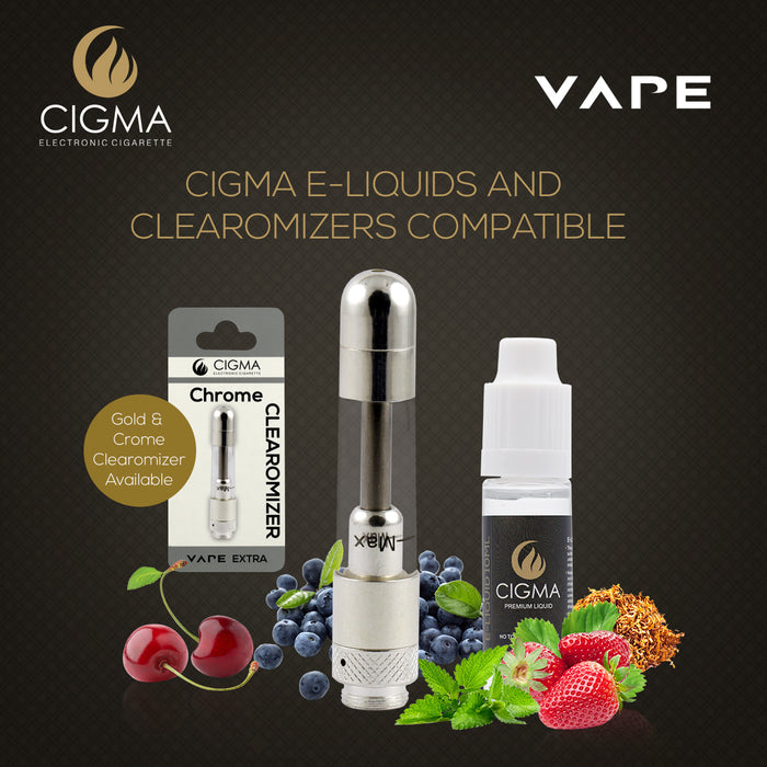 Cigma Clearomizer for Cigma Vape e-Cigarette - Extra - Chrome | Cigee