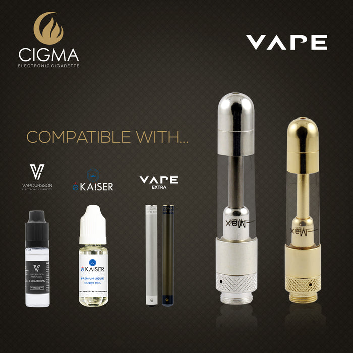 Cigma Clearomizer for Cigma Vape e-Cigarette - Extra - Chrome | Cigee