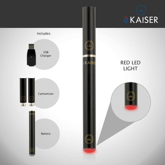 E Shisha Pen Starter Kit eKaiser Rechargeable Black Battery E Liquid Eshisha