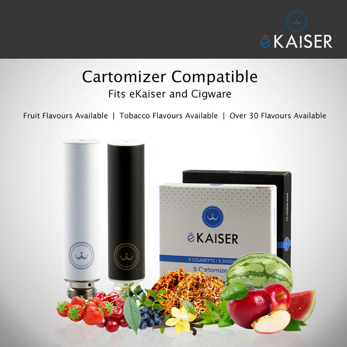 eKaiser e-Cigarette White Cartomizer - Flavour Mix 0mg x 5 Pack | Cigee