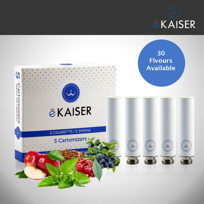 eKaiser e-Cigarette White Cartomizer - Strawberry 0mg x 5 Pack | Cigee