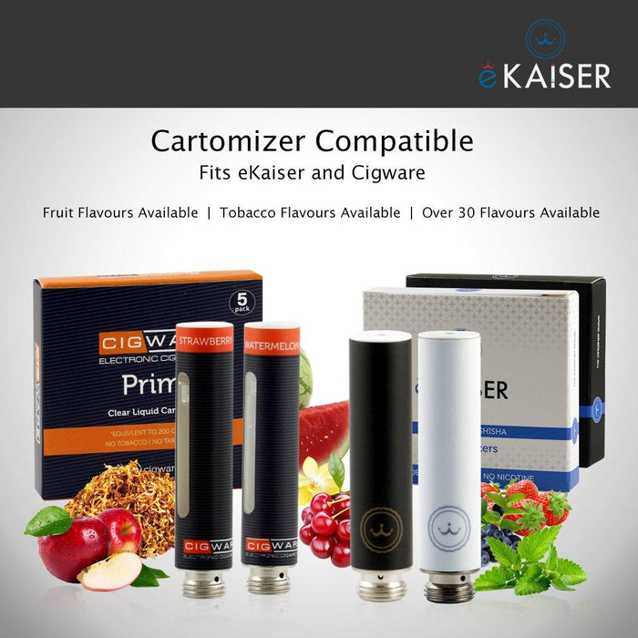 eKaiser e-Cigarette Black Cartomizer - Mint Mix 0mg x 5 Pack | Cigee