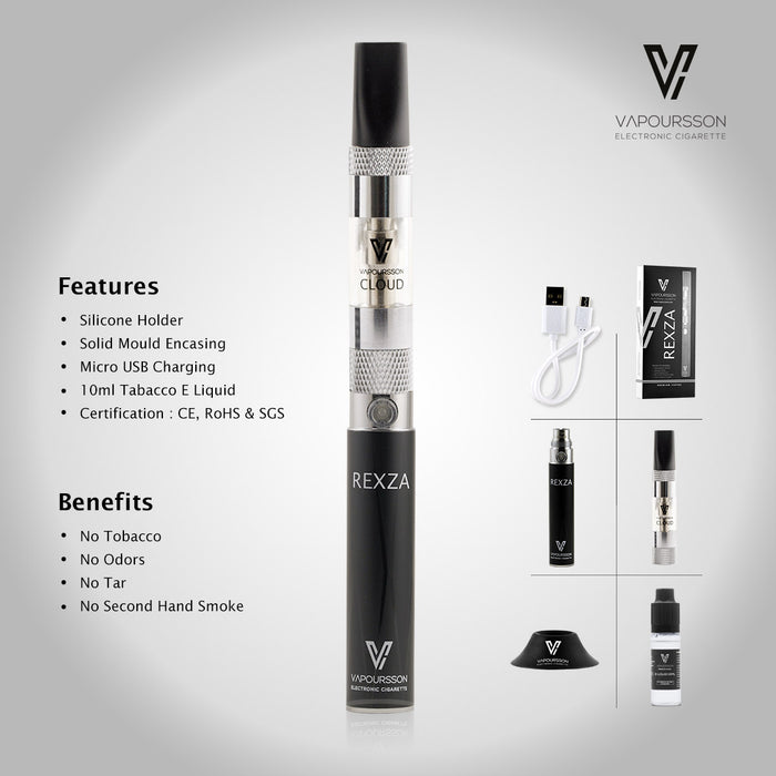 Vapoursson Rexza e-Cigarette - Refillable & Rechargeable Starter Kit | Cigee