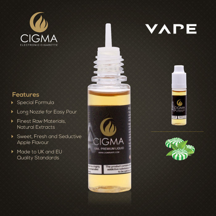 Cigma e-Liquid - Mint 6mg 10ml Bottle | Cigee